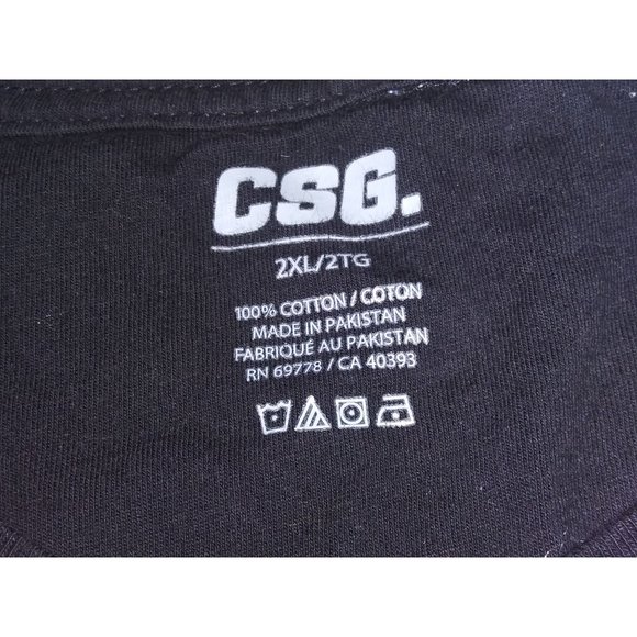 CSG Men's Neon Hawaiian Tropical Leaf Short Sleeve Tee Shirt Size 2 XL - Picture 2 of 7